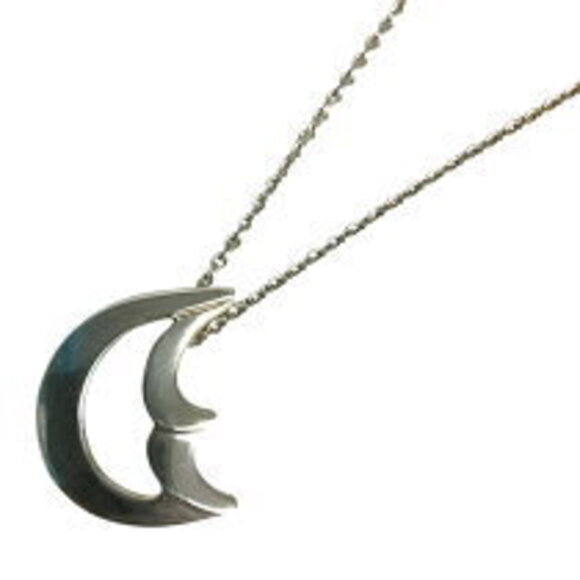 Tiffany Handbags - Tiffany Co Crescent Moon Necklace Silver SV Accessory